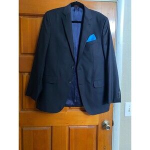 Cremieux Collection Mens Blue Super 130's Wool 2 Button Sport Coat SZ 42L/Canada